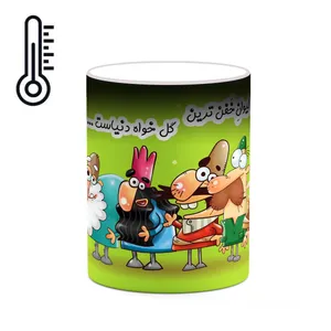 ماگ حرارتی کاکتی طرح لیوان گل خواه مدل دیرین دیرین کد mgh63871