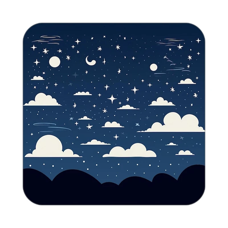 زیر لیوانی کاکتی طرح ماه و ستاره مدل mp53222