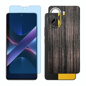 Glass Together model matte anti blue screen protector suitable for Xiaomi Poco X7 Pro mobile phone with back cover sticker