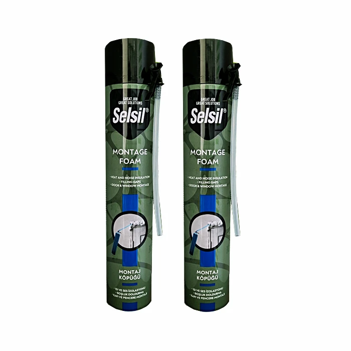 اسپری فوم پولی یورتان سلسیل کد S-SIL-002 حجم 750  میلی لیتر مجموعه 2 عددی