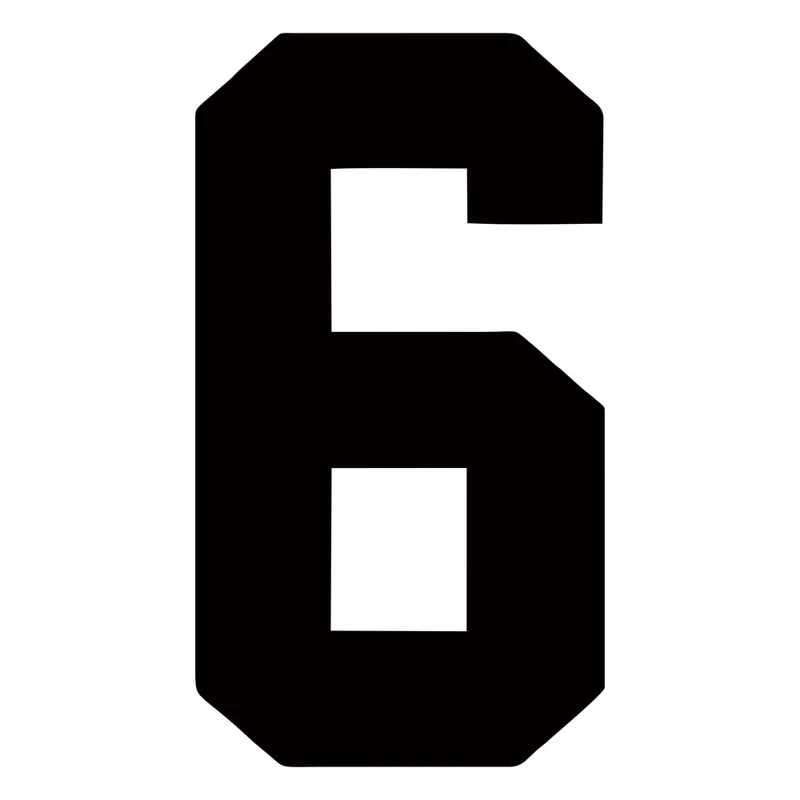 استیکر پارچه و لباس مدل حرارتی طرح عدد 6 کد B مجموعه 2 عددی