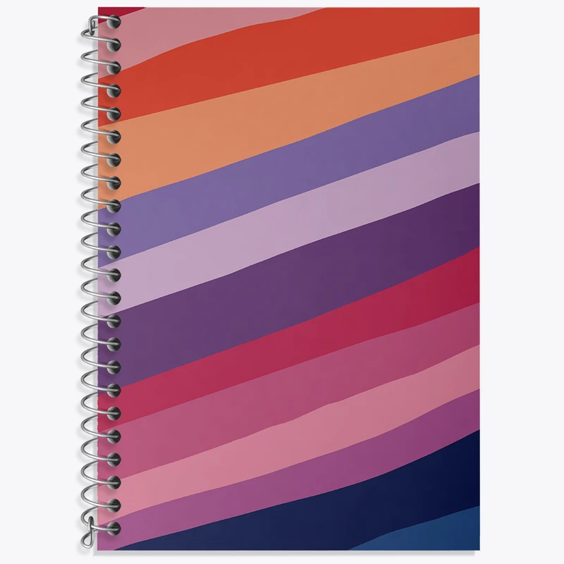 دفتر نت موسیقی 50 برگ خندالو طرح خطوط رنگی کد N5970