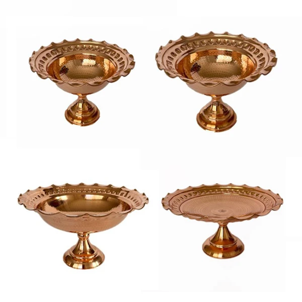 ست 4 تکه ظروف پذیرایی مسی و nbsp;مدل ارکیده کد zh345