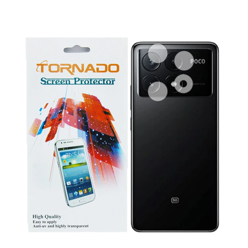 محافظ لنز دوربین تورنادو مدل نانوگلس مناسب برای گوشی موبایل شیائومی Poco X6 Pro بسته 40 عددی