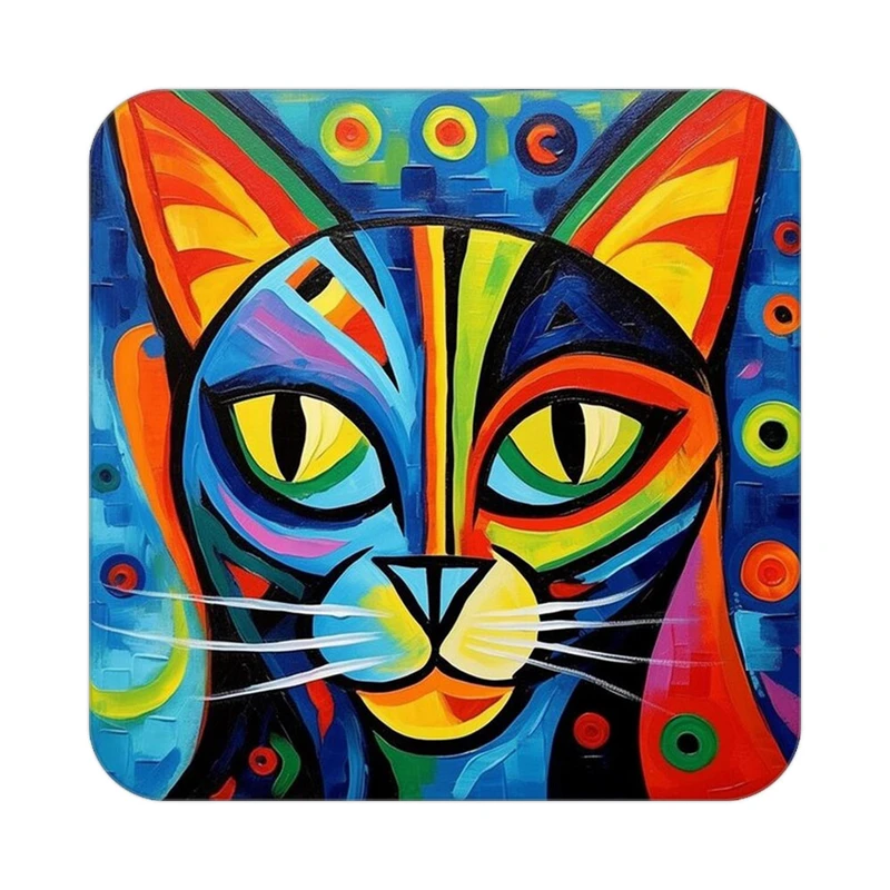 زیر لیوانی کاکتی طرح حیوانات رنگی مدل mp26013