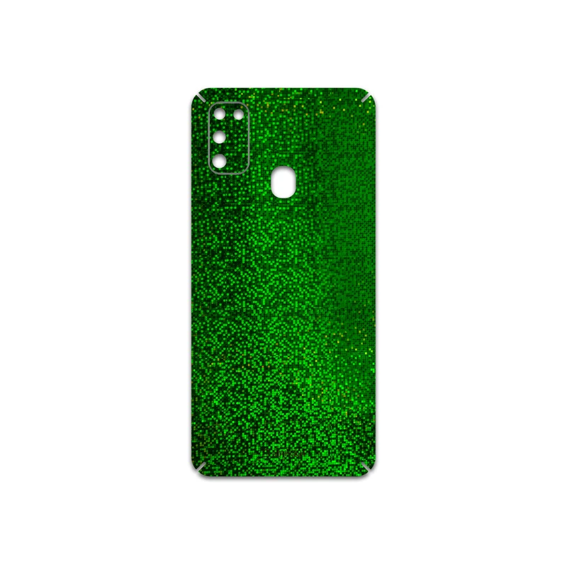 برچسب پوششی ماهوت مدل Green-Holographic مناسب برای گوشی موبایل سامسونگ Galaxy M21