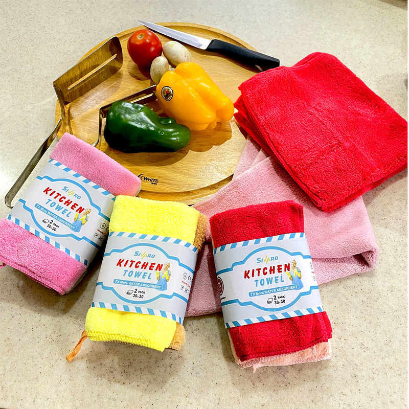 دستمال نظافت سیوارو مدل kitchen Towel  بسته دو عددی