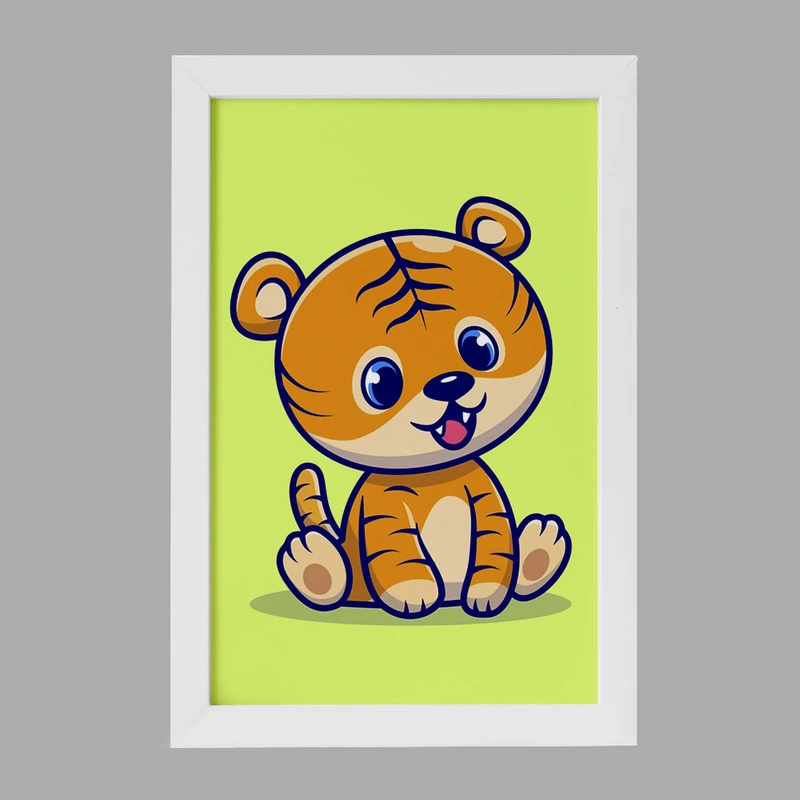 تابلو خندالو مدل حیوانات بامزه ببر کد 29641