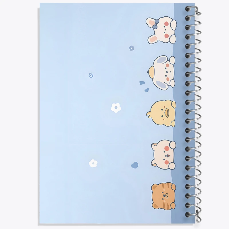 دفتر ژورنال نویسی 50 برگ خندالو مدل نقطه ای طرح حیوانات کیوت و بامزه کد N4371