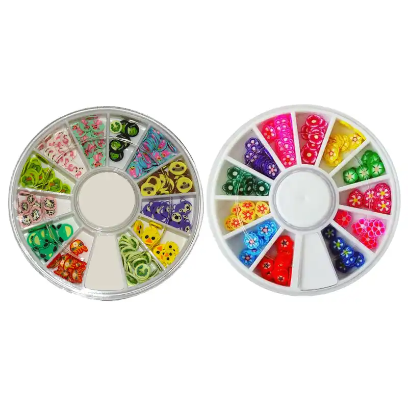 تزیین ناخن مدل گل ها و حیوانات مجموعه 2 عددی