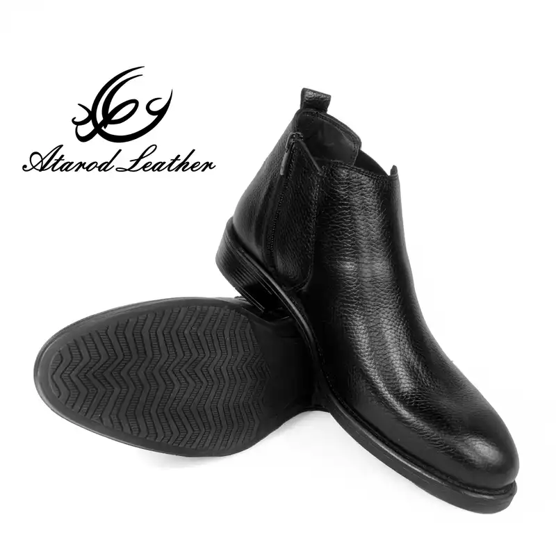 نیم بوت مردانه چرم عطارد مدل چرم طبیعی کد SH124