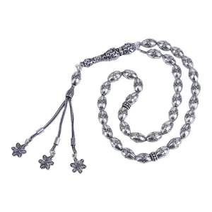 تسبیح نقره مدل 33 دانه آنتیک کد T_487