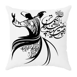 کاور کوسن مدل مخمل طرح خوشنویسی کد 5044