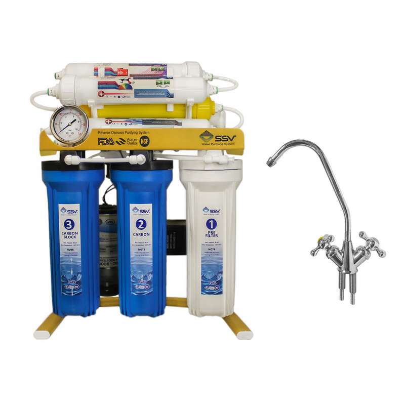 دستگاه تصفیه کننده آب اس اس وی مدل GoldenBlue 2W X800 به همراه شیر تصفیه آب