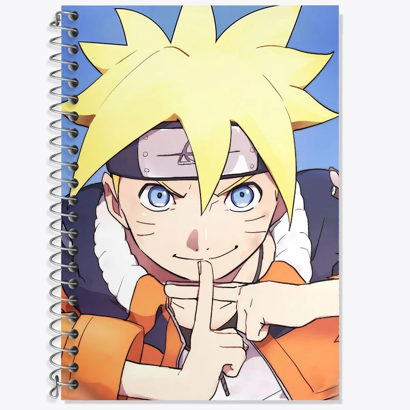 دفتر زبان 50 برگ خندالو مدل دو خط طرح بوروتو اوزوماکی انیمه بوروتو Boruto کد 15750