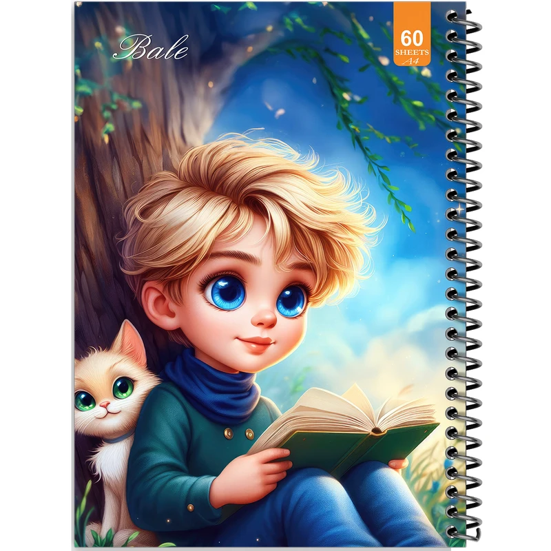 دفتر نقاشی 60 برگ انتشارات بله طرح فانتزی پسرانه کد A4-O335