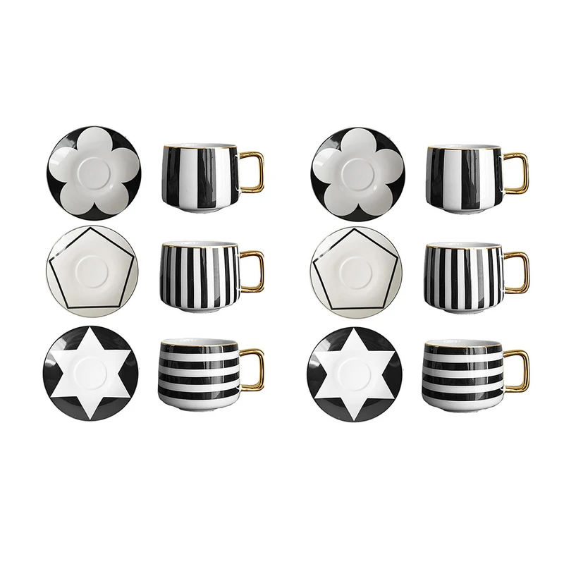 سرویس چای خوری 12 پارچه 6 نفره مدل KRD طرح راه اره