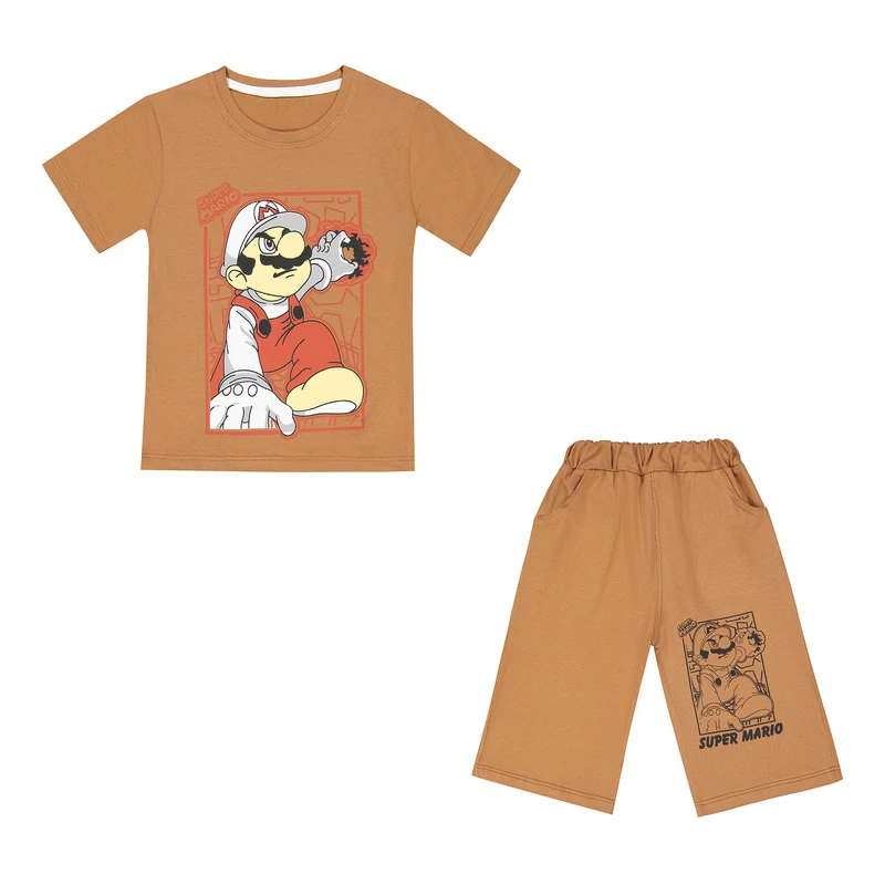 ست تی شرت و شلوارک پسرانه نیدلان مدل m4183