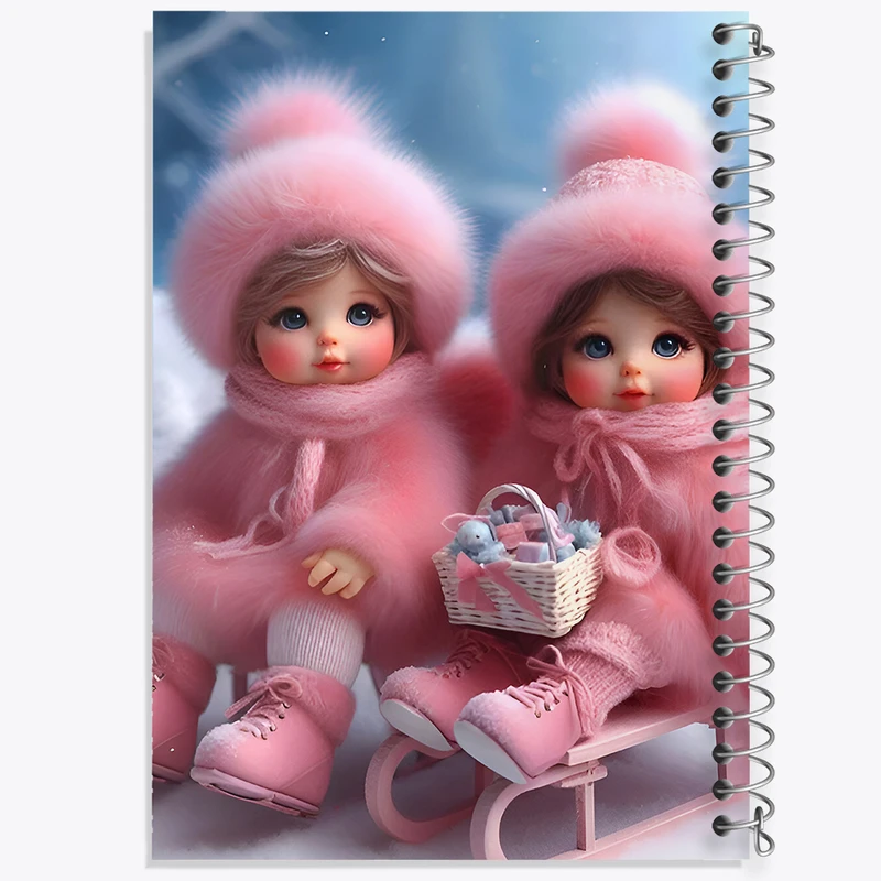 دفتر شطرنجی 50 برگ خندالو طرح دخترانه کیوت کد F7573