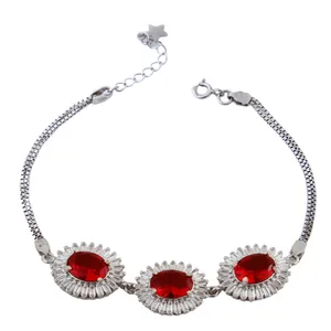 دستبند نقره زنانه بازرگانی میلادی کد DP_376