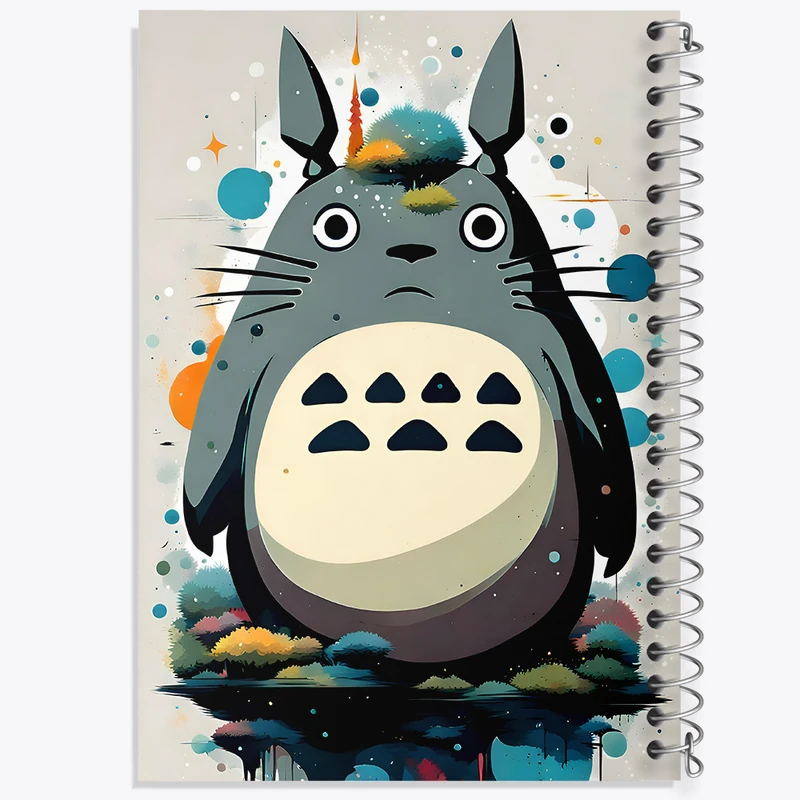 دفتر ژورنال نویسی 50 برگ خندالو مدل نقطه ای طرح انیمه توتورو (Totoro) کد F6676