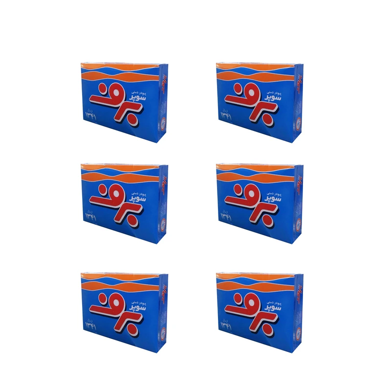 پودر رخت شویی دستی برف مدل Super مقدار 500 گرم بسته 6 عددی