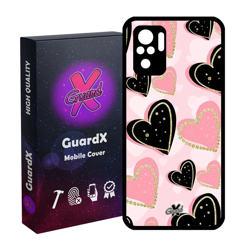 کاور گارد ایکس طرح Love مدل Glass10106 مناسب برای گوشی موبایل شیائومی Redmi Note 10 4G / Note 10S