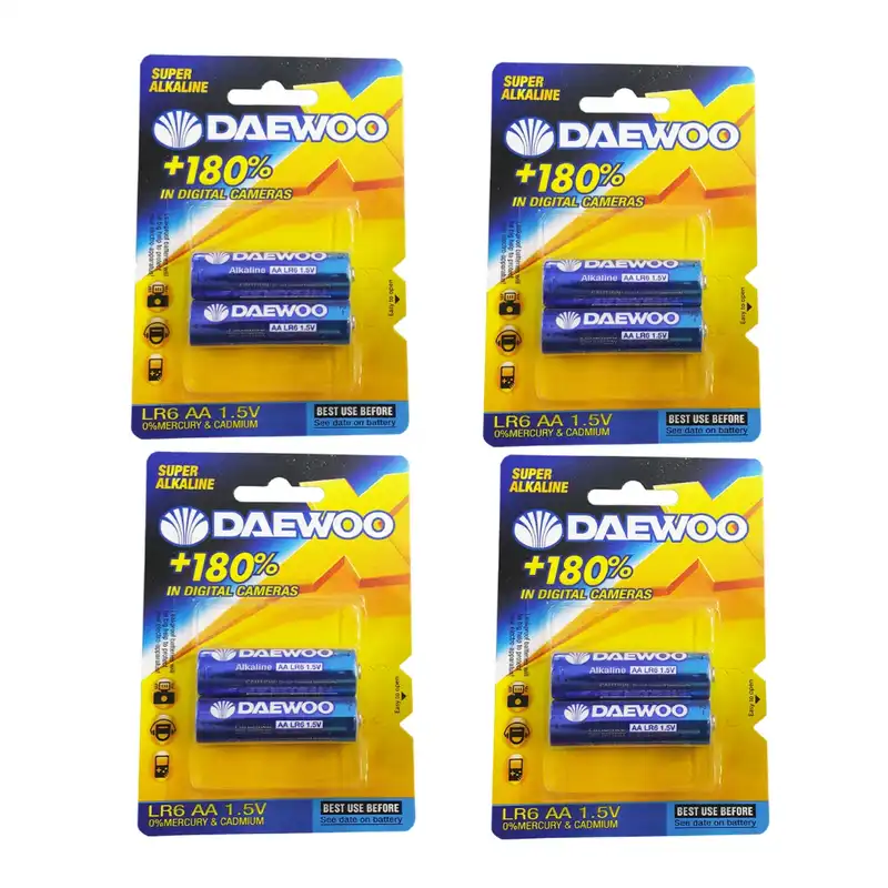 باتری قلمی دوو مدل سوپر آلکالاین بسته ۸ عددی