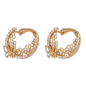 گوشواره میخی زنانه ژوپینگ مدل پروانه کد AAE1191