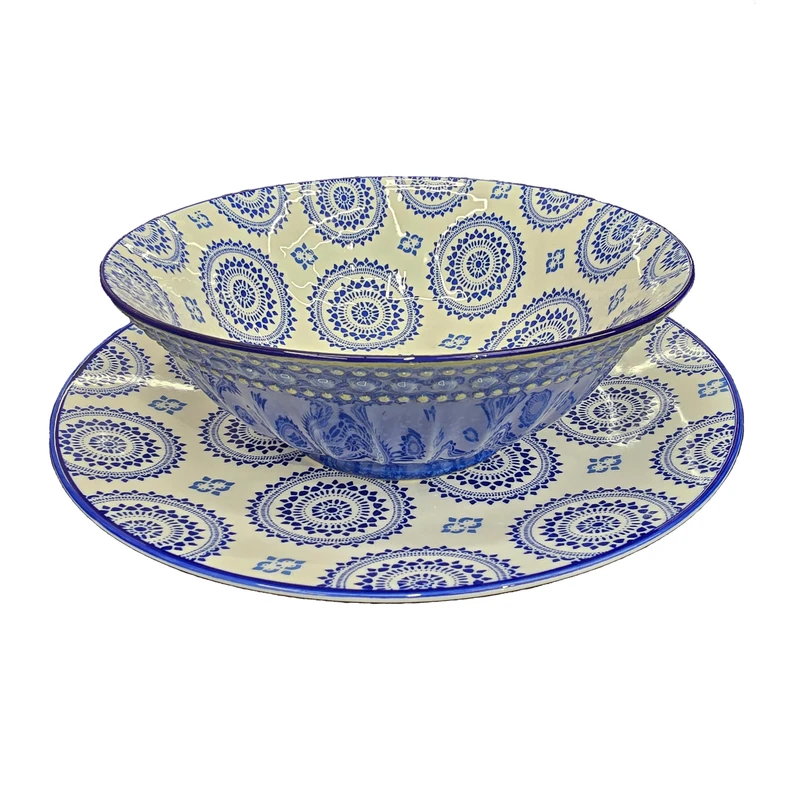 ظرف سرو دنی هوم مدل نیلگون مجموعه 2 عددی