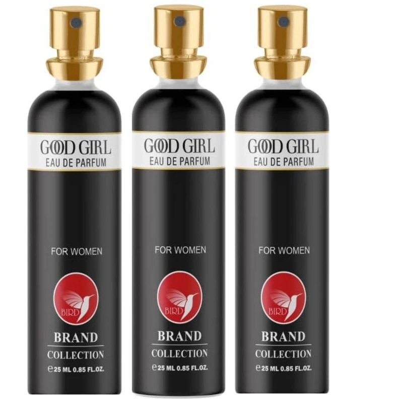 عطر جیبی زنانه برد برند کالکشن مدل گود گرل حجم 25 میلی لیتر مجموعه 3 عددی