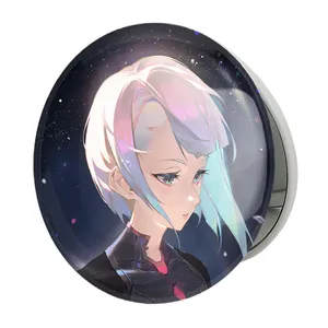 آینه جیبی خندالو طرح لوسی انیمه سایبرپانک مدل تاشو کد 23963 