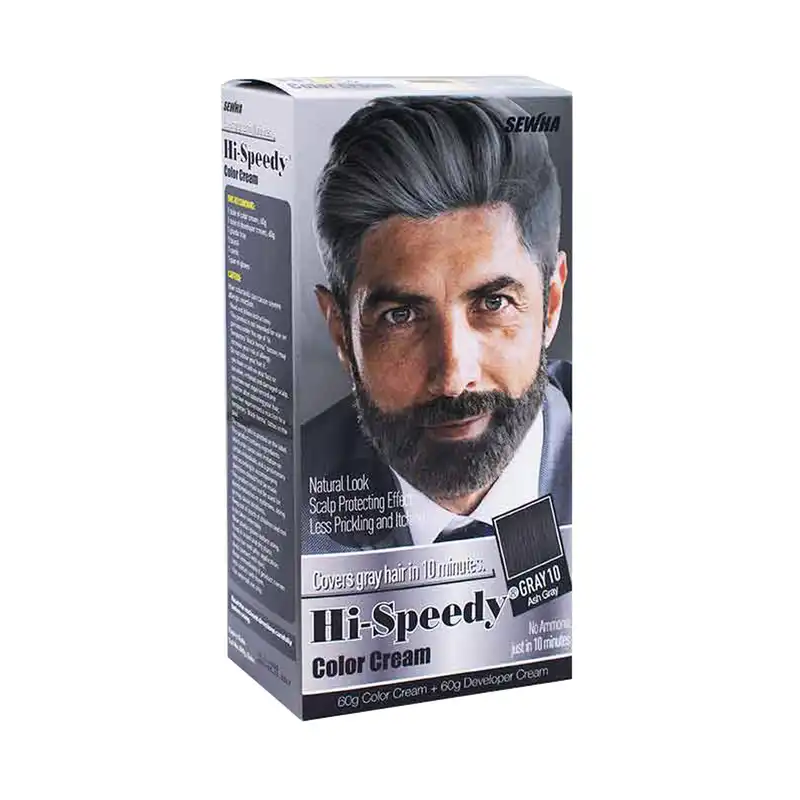 کیت رنگ مو مردانه های اسپیدی شماره 10 حجم 120 میلی لیتر رنگ طوسی