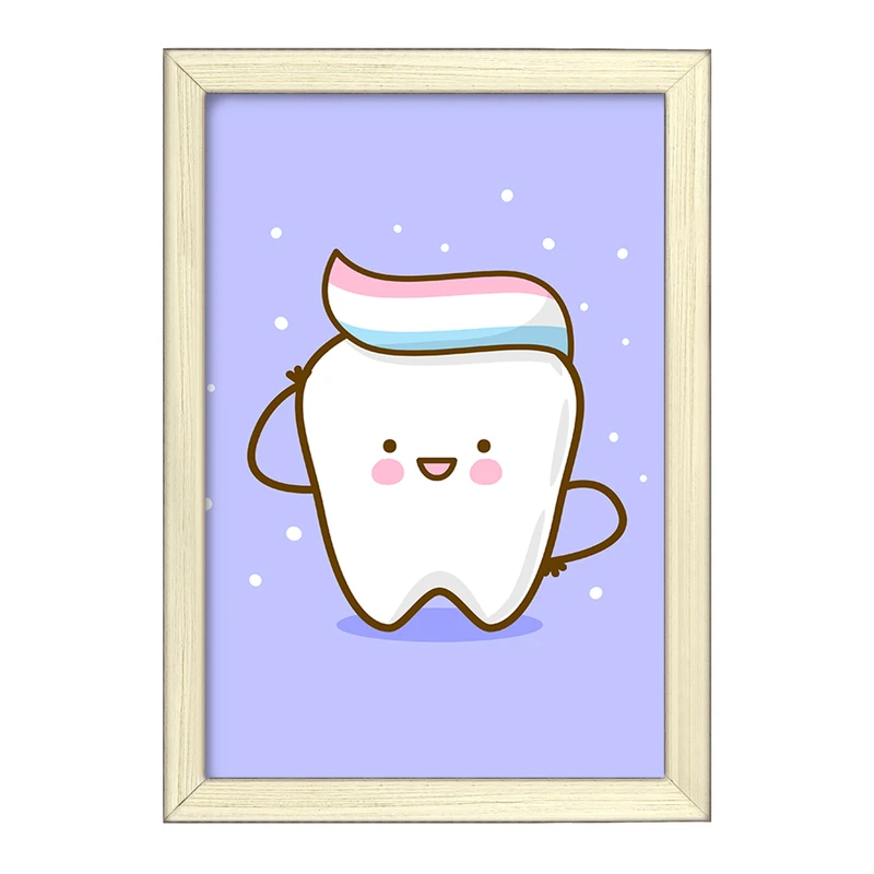 تابلو خندالو طرح دندان و دندان پزشکی کودکانه کد 36725