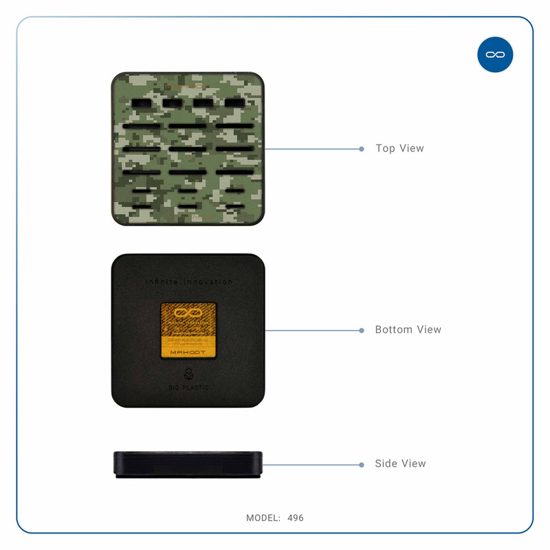 نظم دهنده فضای ذخیره سازی ماهوت مدل Army-Green-Pixel-496 مناسب برای فلش و مموری کارت