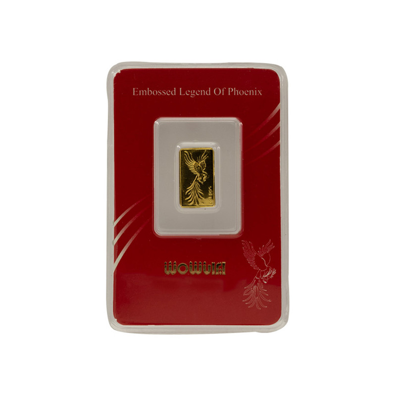 شمش طلا 24 عیار ایران شمش مدل سیمرغ کد T-0.2