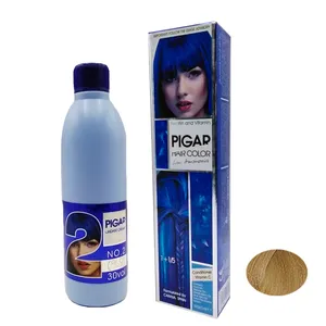 رنگ مو پیگار شماره G10(11.3) حجم 100میلی لیتر رنگ بلوند طلایی پلاتینه خیلی روشن به همراه اکسیدان نه درصدی حجم 150میلی لیتر