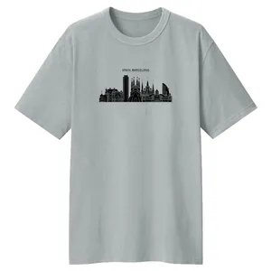 تی شرت لانگ زنانه مدل بارسلونا کد LL162 رنگ طوسی