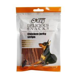 تشویقی سگ اُداگ مدل Chicken Jerky Strips وزن 100 گرم