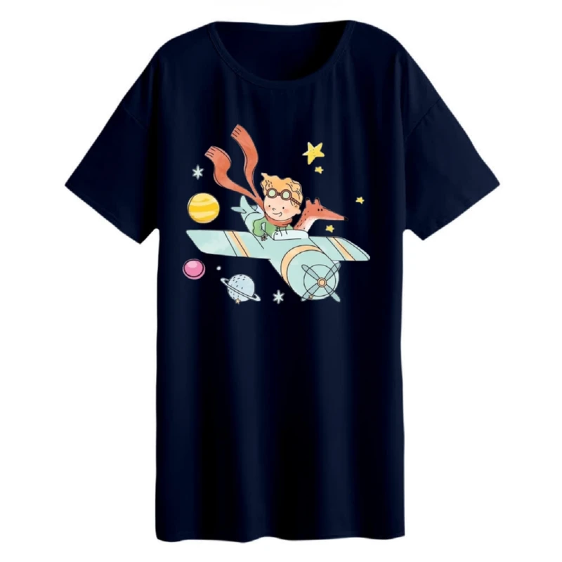 تی شرت لانگ زنانه مدل شازده کوچولو