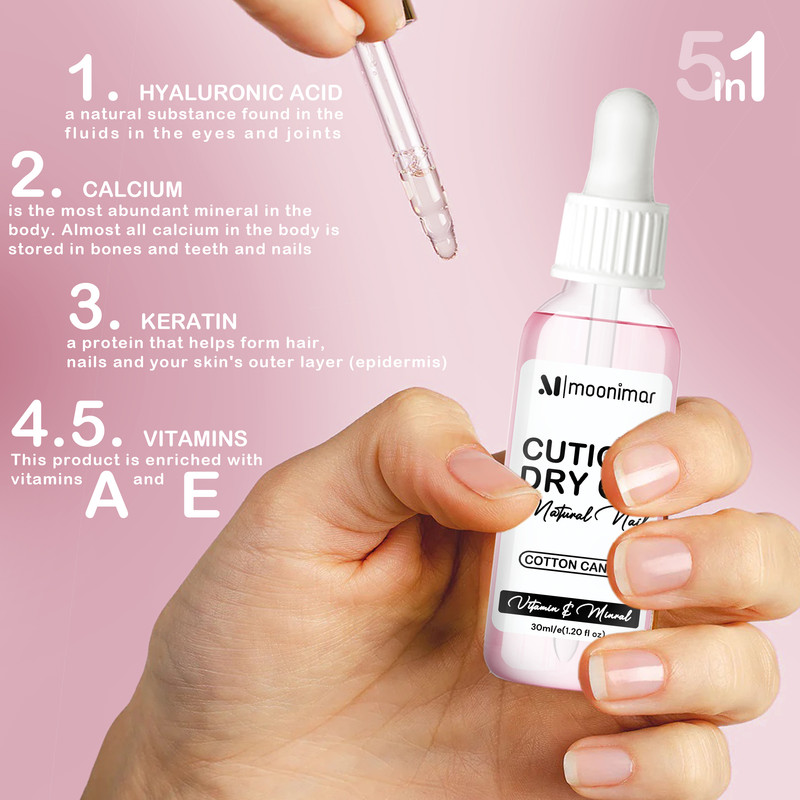 روغن کوتیکول ناخن مونیمار مدل Cotton candy حجم 30 میلی لیتر