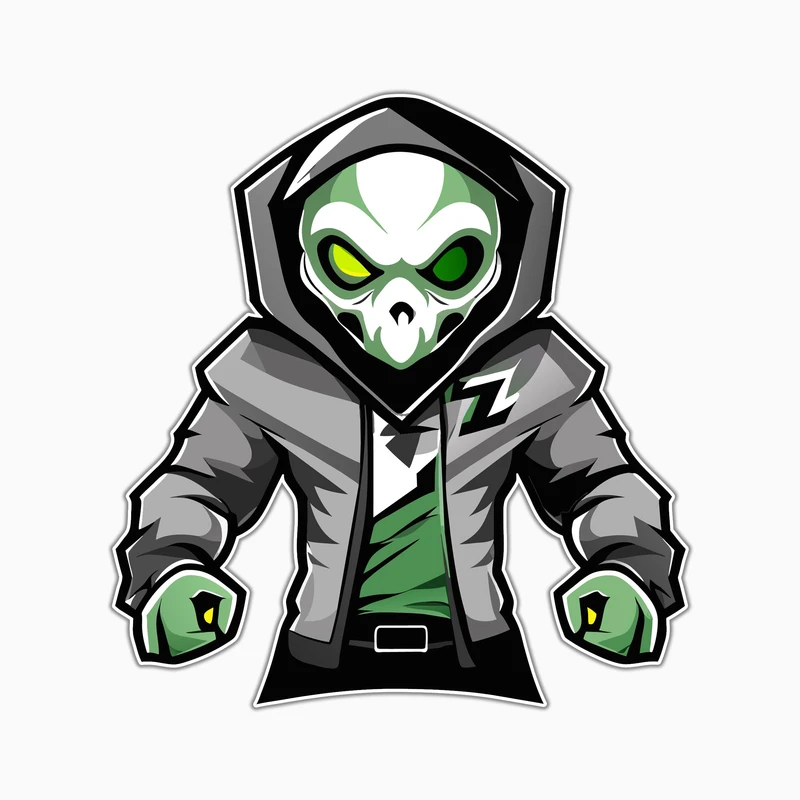 استیکر لپ تاپ و موبایل بووم طرح زامبی کد MD74