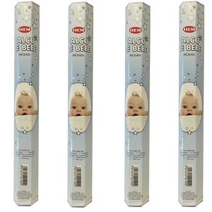 عود هم مدل پودر بچه کد Baby Powder04 مجموعه 4 عددی
