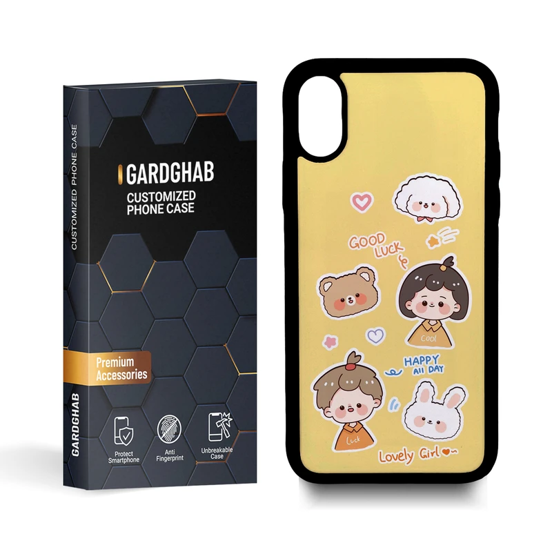  کاور گارد قاب مدل دخترانه مناسب برای گوشی موبایل اپل iphone x / xs 