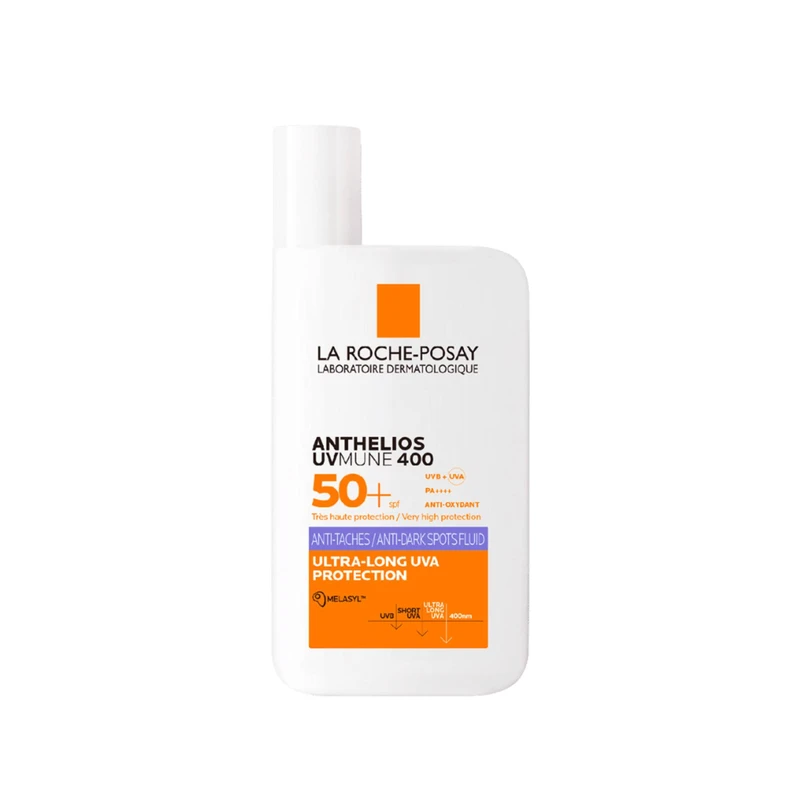 فلوئید ضد آفتاب بی رنگ صورت لاروش پوزای SPF50 مدل Antimanchas محافظ UVA ،UVB و ++++PA مناسب برای انواع پوست حجم 50 میلی لیتر