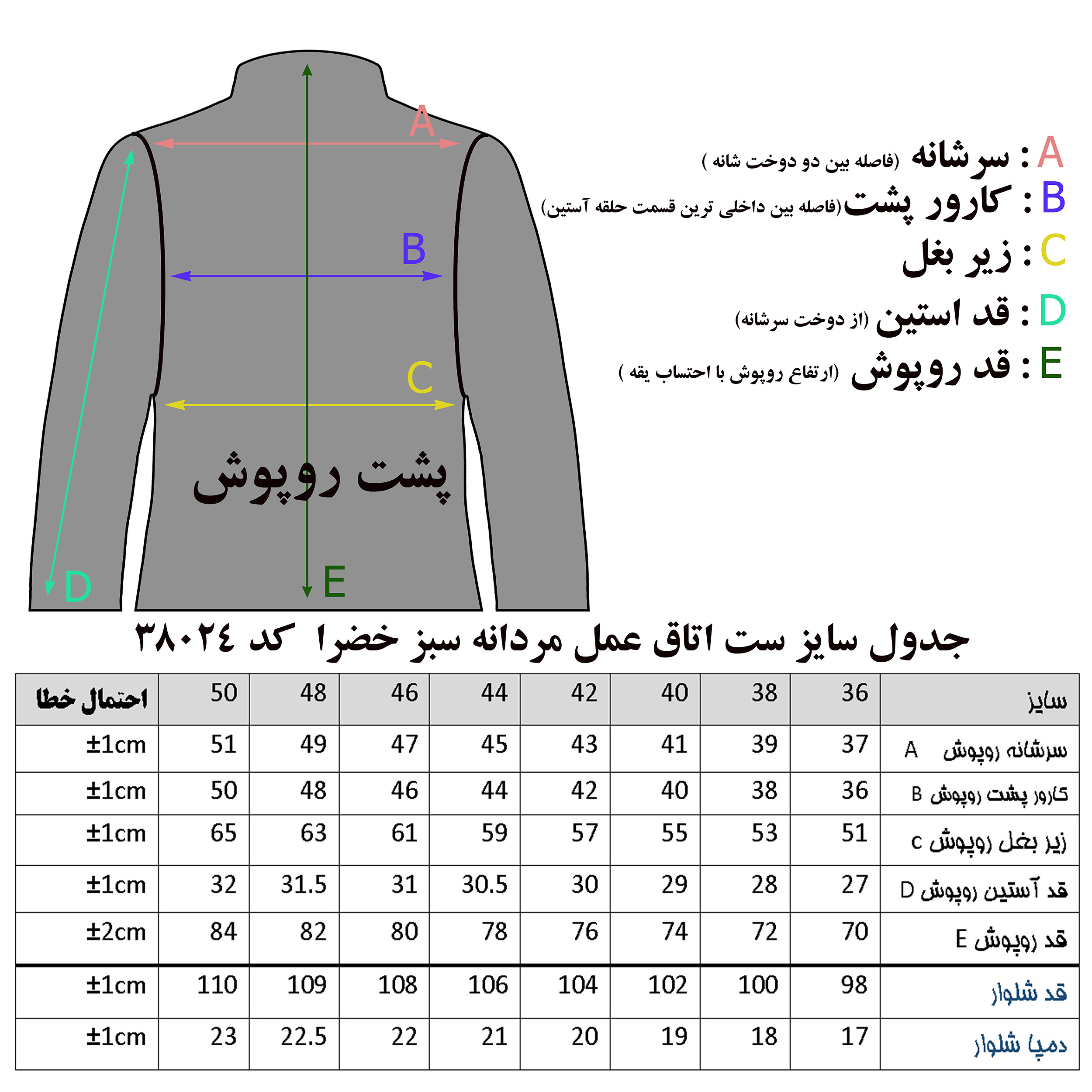 ست لباس اتاق عمل مردانه خضرا مدل اسکراب کد 38024