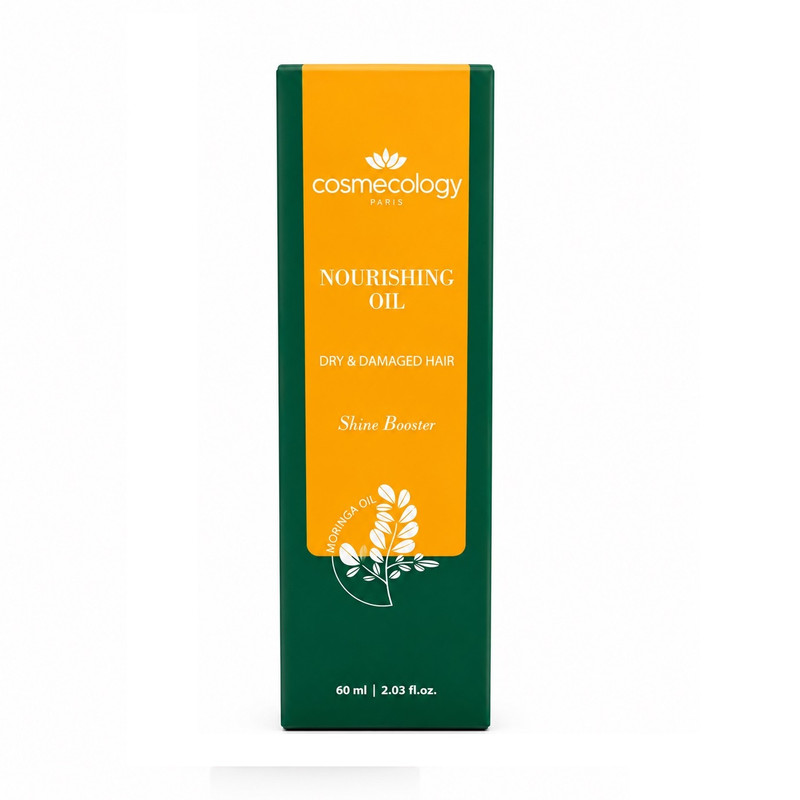 روغن مو کاسمکولوژی مدل nourishing حجم 60 میلی‌لیتر، مناسب موی آسیب دیده و کنترل وز