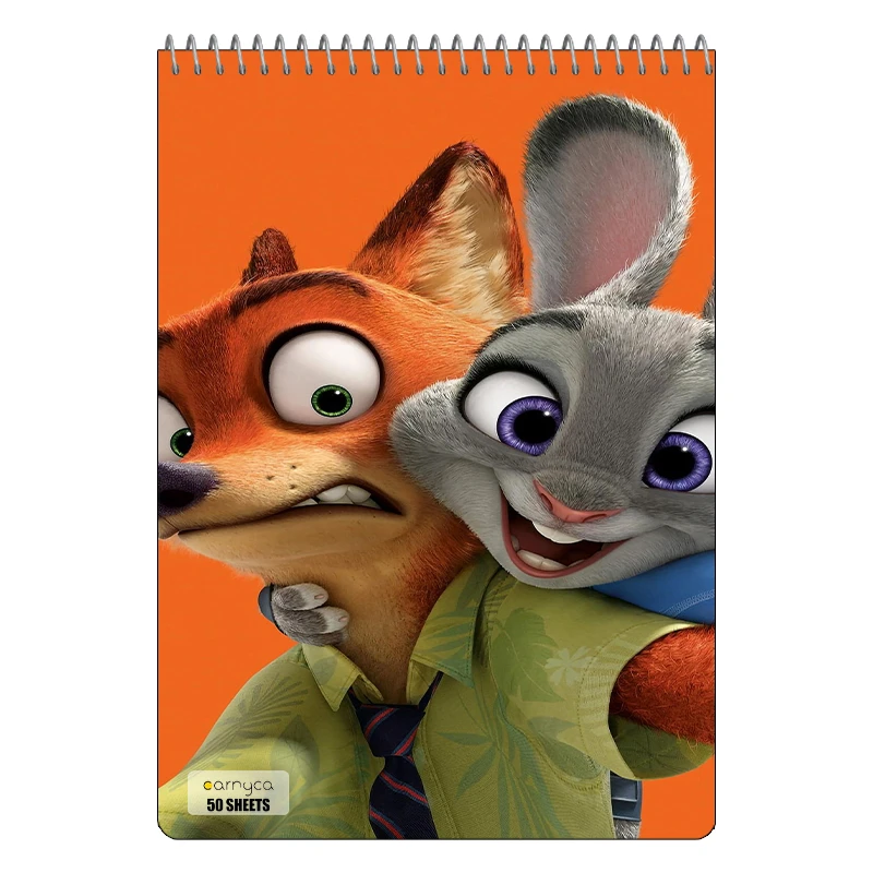 دفتر نقاشی 50 برگ سیمی کارنیکا طرح زوتوپیا Zootopia کد 88217