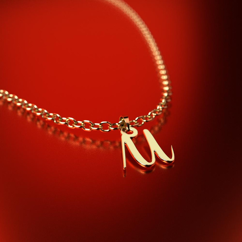 نیم ست طلا 18 عیار زنانه مدوپد مدل حرف u کد NA12314