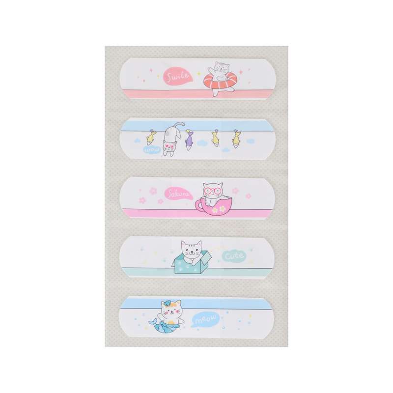 چسب زخم مدل فانتزی طرح گربه بلا کد 027 بسته 5 عددی